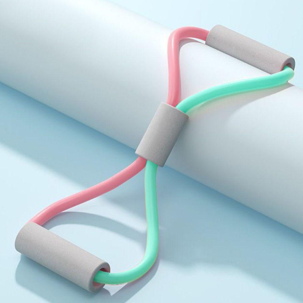 Эспандер для груди Йога Лента сопротивления Растягивающаяся лента Фитнес Ленты сопротивления Тренажер розовый/зелёный